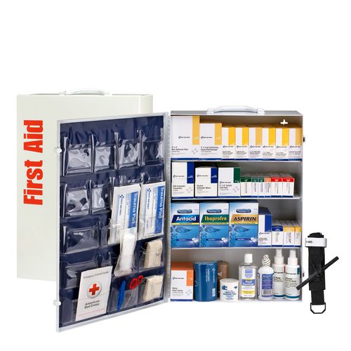 Image of First Aid Only 91341 150 Person ANSI B 4 Shelf Cabinet, 1,462 Pieces, Metal Case