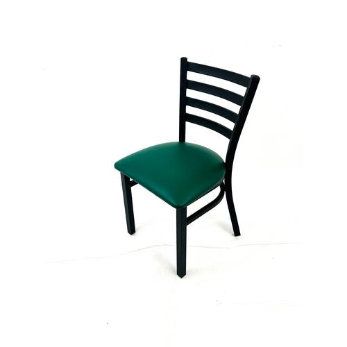 Image of JMC Furniture WHCBVSGRN White Horse Series Side Chairs, Supports Up to 300 lb,18" Seat Height, Green Seat, Black Back, Black Base