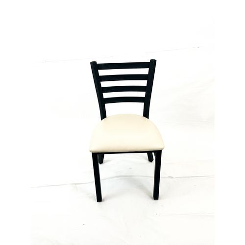 Image of JMC Furniture WHCBVSCRM White Horse Series Side Chairs, Supports Up to 300 lb, 18" Seat Height, Cream Seat, Black Back, Black Base