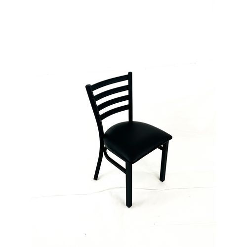 Image of JMC Furniture WHCBVSBLK White Horse Series Side Chairs, Supports Up to 300 lb, 18" Seat Height, Black Seat, Black Back, Black Base