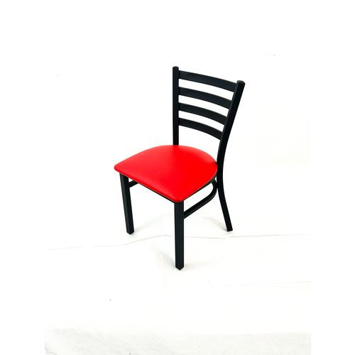 Image of JMC Furniture WHCBVSRED White Horse Series Side Chairs, Supports Up to 300 lb, 18" Seat Height, Red Seat, Black Back, Black Base