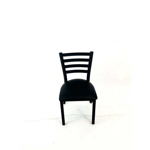 Image of JMC Furniture WHCBVSBLK White Horse Series Side Chairs, Supports Up to 300 lb, 18" Seat Height, Black Seat, Black Back, Black Base