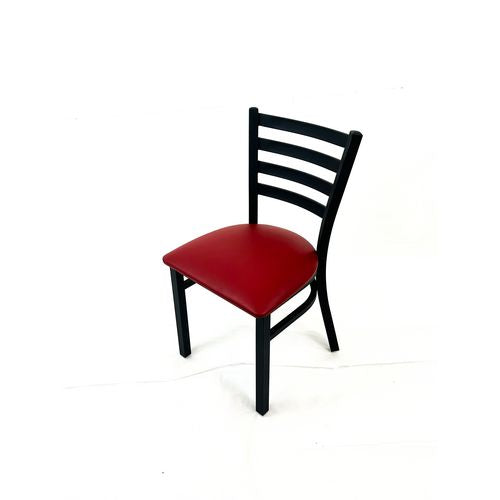 Image of JMC Furniture WHCBVSBUR White Horse Series Side Chairs, Supports Up to 300 lb, 18" Seat Height, Burgundy Seat, Black Back, Black Base