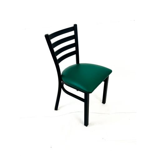 Image of JMC Furniture WHCBVSGRN White Horse Series Side Chairs, Supports Up to 300 lb,18" Seat Height, Green Seat, Black Back, Black Base