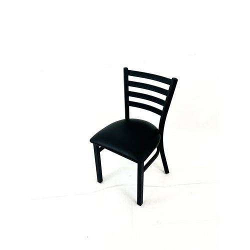 Image of JMC Furniture WHCBVSBLK White Horse Series Side Chairs, Supports Up to 300 lb, 18" Seat Height, Black Seat, Black Back, Black Base