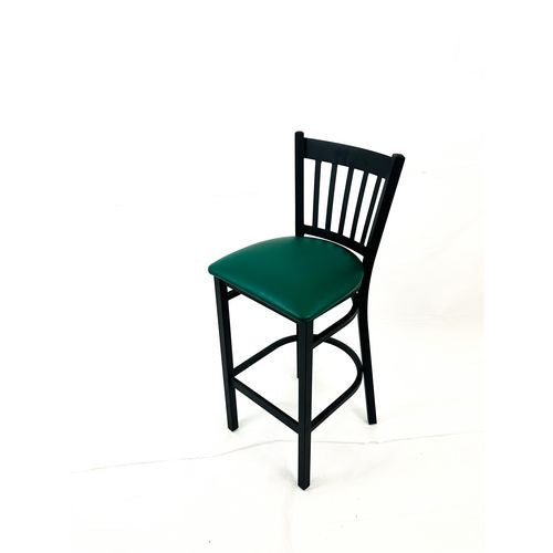 Image of JMC Furniture CBBVSGRN Cobra Series Barstool, Supports Up to 300 lbs, 28.5" Seat Height, Green Seat, Black Back, Black Base