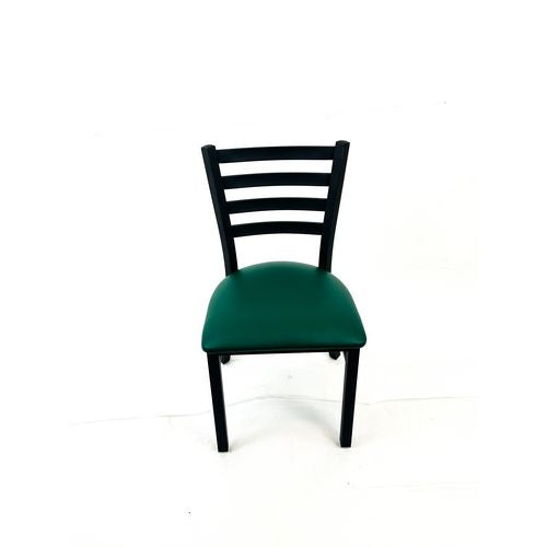 Image of JMC Furniture WHCBVSGRN White Horse Series Side Chairs, Supports Up to 300 lb,18" Seat Height, Green Seat, Black Back, Black Base