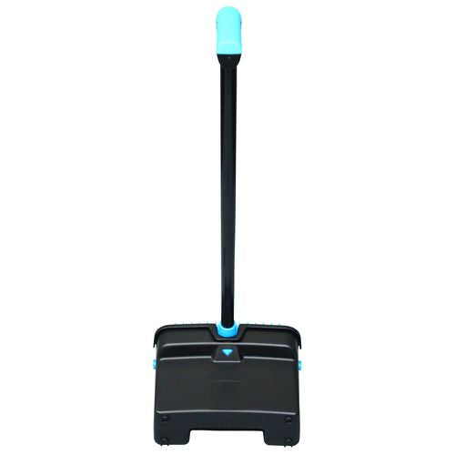 Image of Impact® T0011-01 LobbyMaster Plastic Dust Pan, 12.32" Wide, 31.84" Aluminum Handle, Blue/Black, 6/Carton