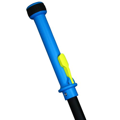 Image of Impact® T0022-01 Mopster 2.0 Microfiber Bucketless Mop, 16.25 x 3.25 Blue Microfiber Head, 57" Black Aluminum Handle