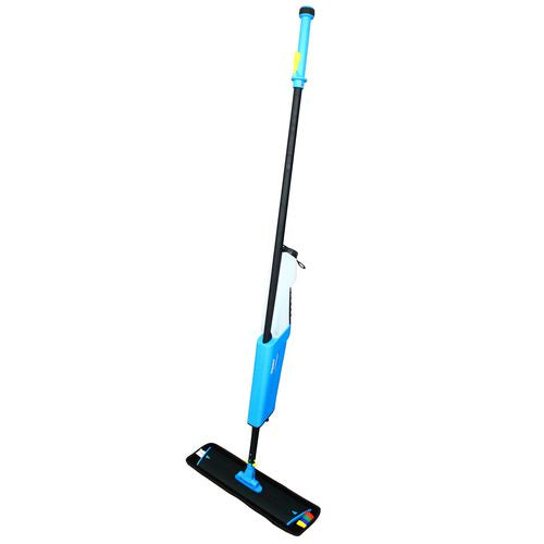 Image of Impact® T0022-01 Mopster 2.0 Microfiber Bucketless Mop, 16.25 x 3.25 Blue Microfiber Head, 57" Black Aluminum Handle
