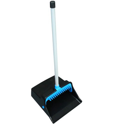 Image of Impact® T0013-01 LobbyMaster Plastic Dust Pan, 11.72" Wide, 31" PVC Handle, Blue/Black
