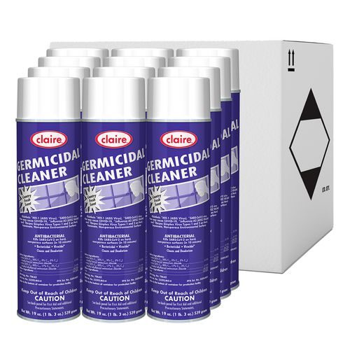 Image of ClaireÂ® Germicidal Cleaner, Country Fresh Scent, 19 oz Aerosol Spray, 12/Carton