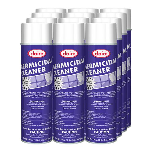 Image of ClaireÂ® Germicidal Cleaner, Country Fresh Scent, 19 oz Aerosol Spray, 12/Carton