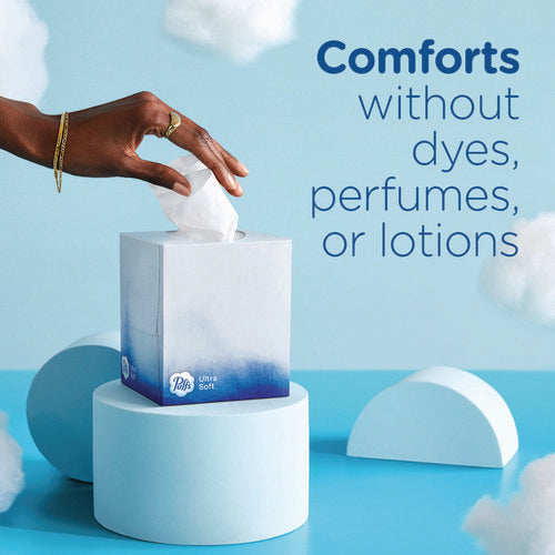 Image of Puffs® 80374519 Ultra Soft Facial Tissue, 2-Ply, White, 72 Sheets/Box, 24 Boxes/Carton