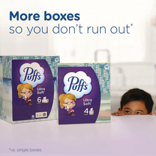 Image of Puffs® 80374519 Ultra Soft Facial Tissue, 2-Ply, White, 72 Sheets/Box, 24 Boxes/Carton