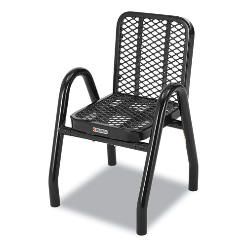Image of Global Industrial® 348120BK Outdoor Dining Set, Square, 36 x 36 x 36, Black Top, Black Base/Legs