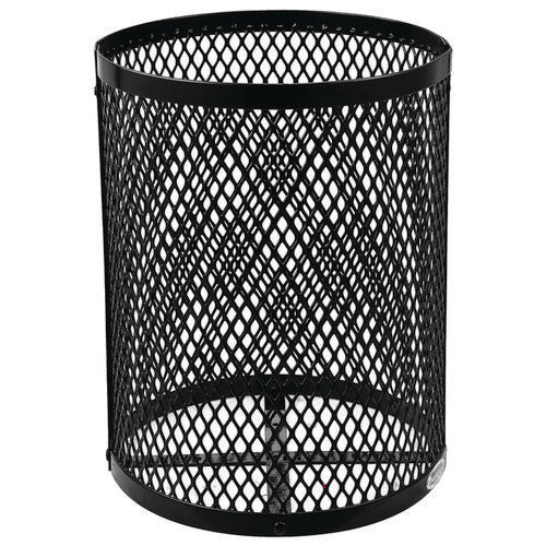 Image of Global Industrial® 261948BK Outdoor Diamond Industrial Steel Trash Can, 36 gal, Black