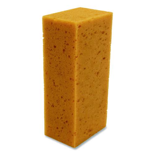 Image of Unger® UNGSP010 Fixi-Clamp Sponge, 8.5 x 4, 2.75" Thick, Yellow, 10/Carton