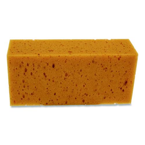 Image of Unger® UNGSP010 Fixi-Clamp Sponge, 8.5 x 4, 2.75" Thick, Yellow, 10/Carton