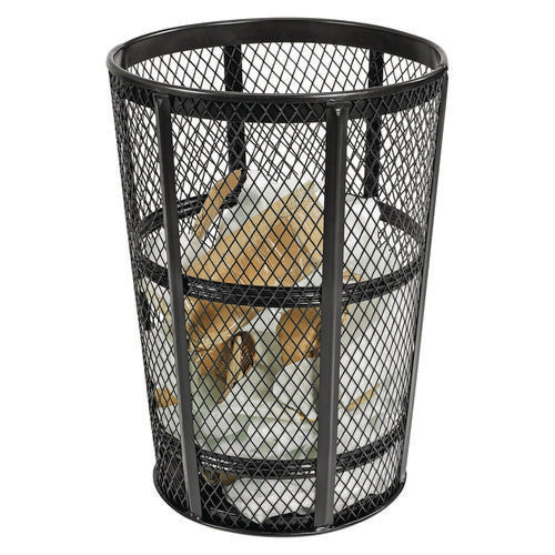 Image of Global Industrial® 237634BK Steel Mesh Corrosion Resistant Trash Can, 48 gal, Black