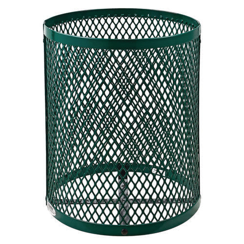 Image of Global Industrial® 261924GN Outdoor Diamond Steel Trash Can, 36 gal, Green