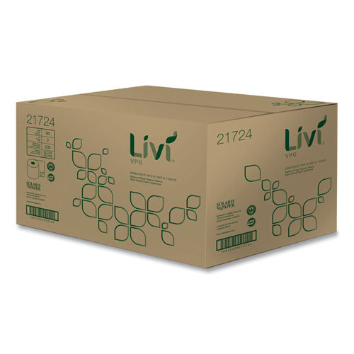 Image of Livi® VPG 21724 Bath Tissue, 2-Ply, White, 500 Sheets/Roll, 96 Rolls/Carton