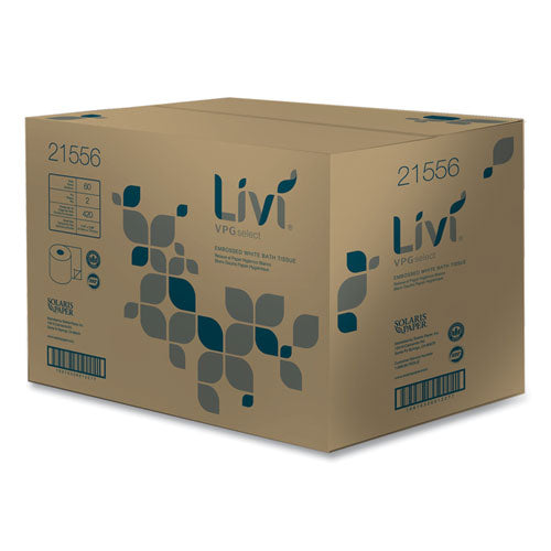 Image of Livi® VPG Select 21556 Bath Tissue, 2-Ply, White, 420 Sheets/Roll, 60 Rolls/Carton