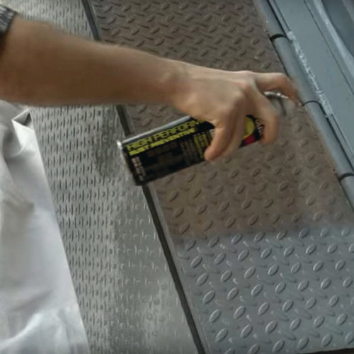 Image of Rust-Oleum® RSTV2179838CT Hard Hat High Performance V2100 System Rust Preventive Enamel Spray Paint, Gloss Black, 15 oz Aerosol Can, 6/Carton