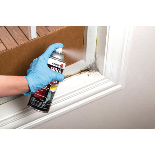 Image of Zinsser® 287512 Mold Blocking Primer Spray, Interior/Exterior, Flat White, 13 oz Aerosol Can, 6/Carton
