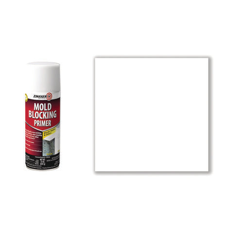 Image of Zinsser® 287512 Mold Blocking Primer Spray, Interior/Exterior, Flat White, 13 oz Aerosol Can, 6/Carton