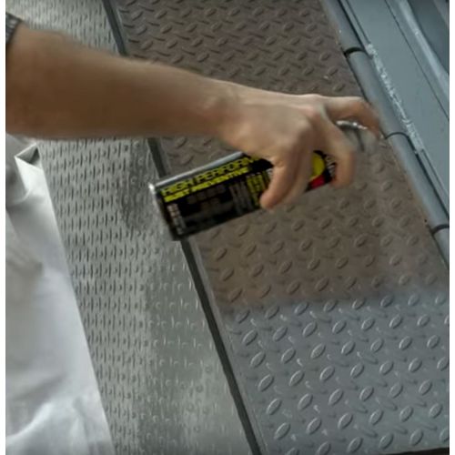 Image of Rust-Oleum® V2178838 Hard Hat High Performance V2100 System Rust Preventive Enamel Spray Paint, Flat Black, 15 oz Aerosol Can, 6/Carton
