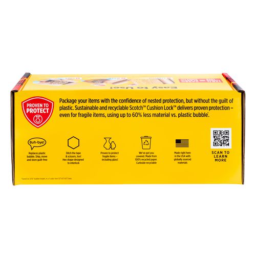 Image of Scotch PCW-12175-DB Cushion Lock Protective Wrap, 12" x 150 ft, Brown