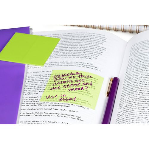 Image of Post-it® 600-3COL Transparent Notes, 2.88" x 2.88", Assorted Colors, 36 Sheets/Pad, 3 Pads/Pack