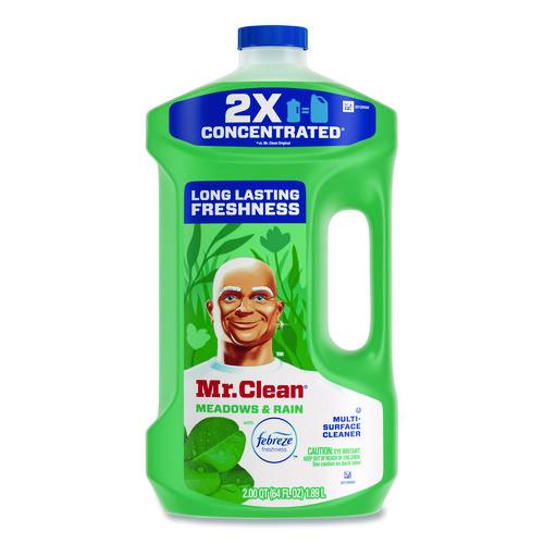 Image of Mr. Clean® 80749542 Multipurpose Cleaning Solution with Febreze, Meadows and Rain, 64 oz Bottle, 4/Carton