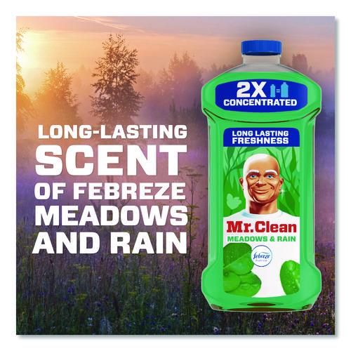 Image of Mr. Clean® 80749542 Multipurpose Cleaning Solution with Febreze, Meadows and Rain, 64 oz Bottle, 4/Carton