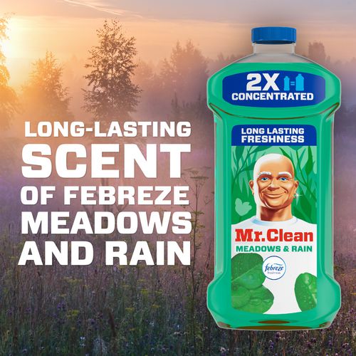 Image of Mr. Clean® 80749542 Multipurpose Cleaning Solution with Febreze, Meadows and Rain, 64 oz Bottle