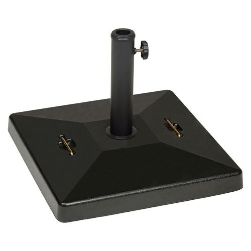 Image of Global Industrial® 695475 Umbrella Base, Square, Concrete, 88 lb Capacity, 20 x 20 x 15.75, Black