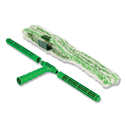 Image of Unger® UNGMC450 Monsoon Plus StripWasher Complete with Green Plastic Handle, Green/White Sleeve, 18" Wide Sleeve