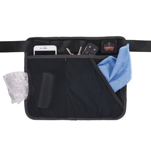 Image of ergodyne® 13718 Arsenal 5715 Cleaning Apron Pouch with Pockets, 10 Compartments, 11 x 13.5, Nylon, Black