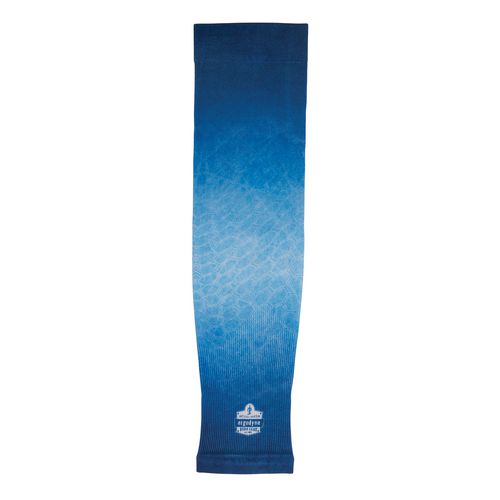 Image of ergodyne® 12196 Chill-Its 6695 Sun Protection Arm Sleeves, Polyester/Spandex, X-Large/2X-Large, Blue