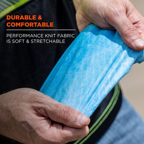 Image of ergodyne® 12196 Chill-Its 6695 Sun Protection Arm Sleeves, Polyester/Spandex, X-Large/2X-Large, Blue