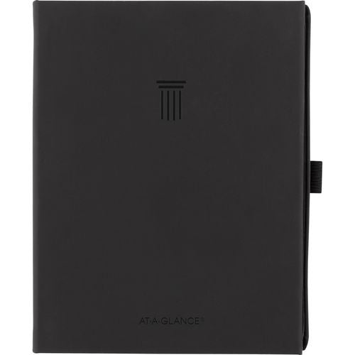 Image of AT-A-GLANCE® FD-200-05 Foundation Undated Weekly/Monthly Planner, 8.5" x 6.75", Black Cover, 12-Month: Undated