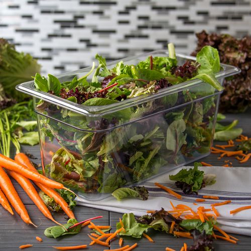 Image of Carlisle 3066207 StorPlus Polycarbonate Food Pan, 5.7 qt, 6.88 x 12.75 x 6, Clear, Plastic