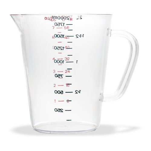 Image of Carlisle 4314407 Commercial Measuring Cup, 0.5 gal, Plastic, Clear
