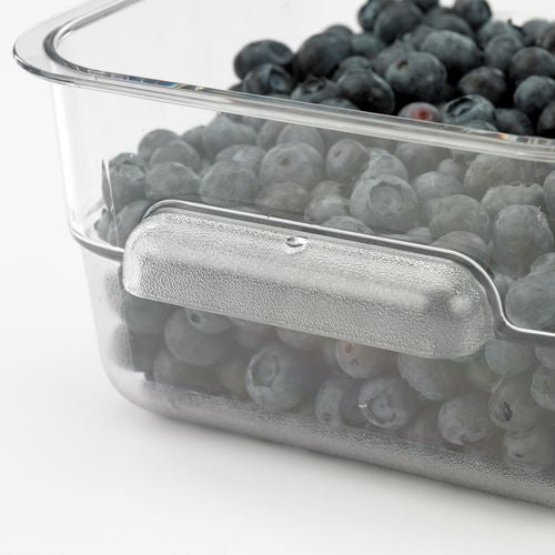 Image of Carlisle 1195007 Squares Polycarbonate Food Storage Container, 2 qt,  7.13 x 7.13 x  3.8, Clear, Plastic