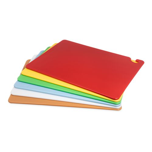 Image of San Jamar® CB1824KC Cut-N-Carry Color Cutting Board with Molded-In Ruler, Assorted Colors, 6/Pack