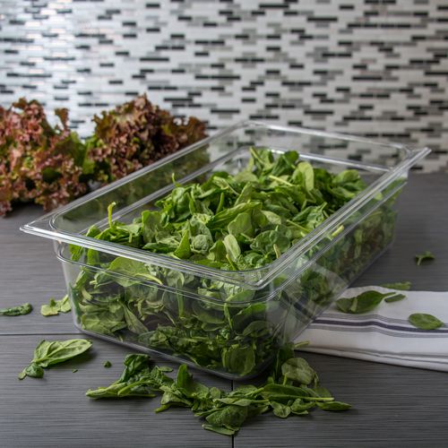 Image of Carlisle 10202B07 StorPlus Polycarbonate Food Pan, 19.4 qt, 12.5 x 20.75 x 6, Clear, Plastic