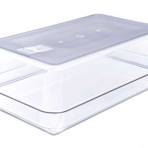 Image of Carlisle 10202B07 StorPlus Polycarbonate Food Pan, 19.4 qt, 12.5 x 20.75 x 6, Clear, Plastic