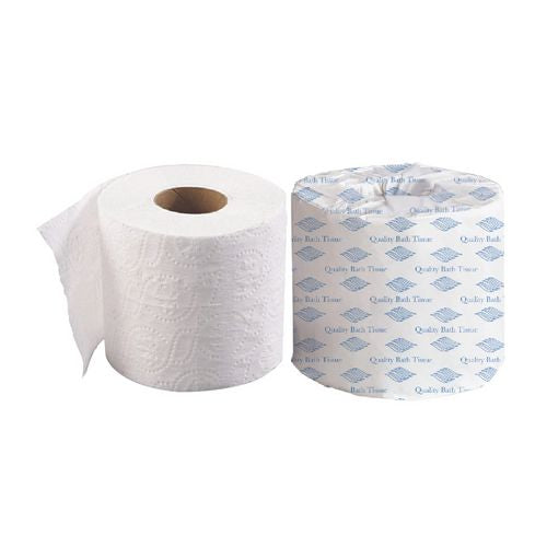 Image of GEN GEN248 Standard Bath Tissue, 2-Ply, White, 400 Sheets/Roll, 96 Rolls/Carton