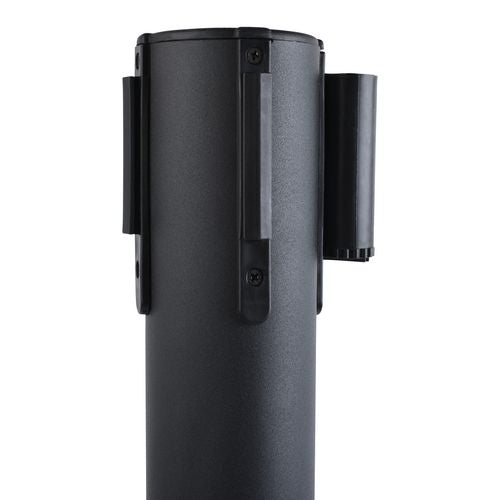 Image of Tatco 16600 Economy Crowd Control, Assorted Materials, 14" x 35" x 9 ft 6", Black, 2/Carton